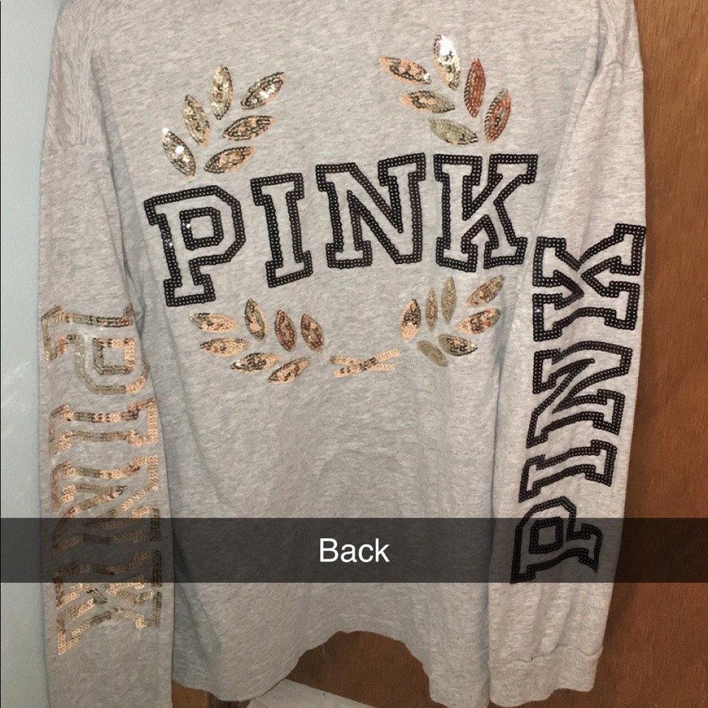 Pink VS bling shirt large fits bigger